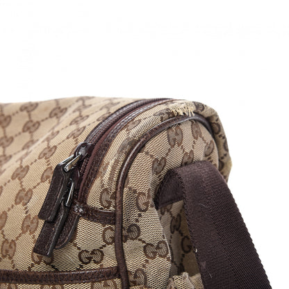 Gucci Monogram Natural Pigskin Large Diaper Bag Beige Ebony Cocoa Dark Chocolate 14 of 14