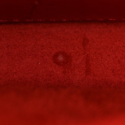 Christian Dior Crinkled Calfskin Diorama Wallet on Chain Pouch Red 8 of 8
