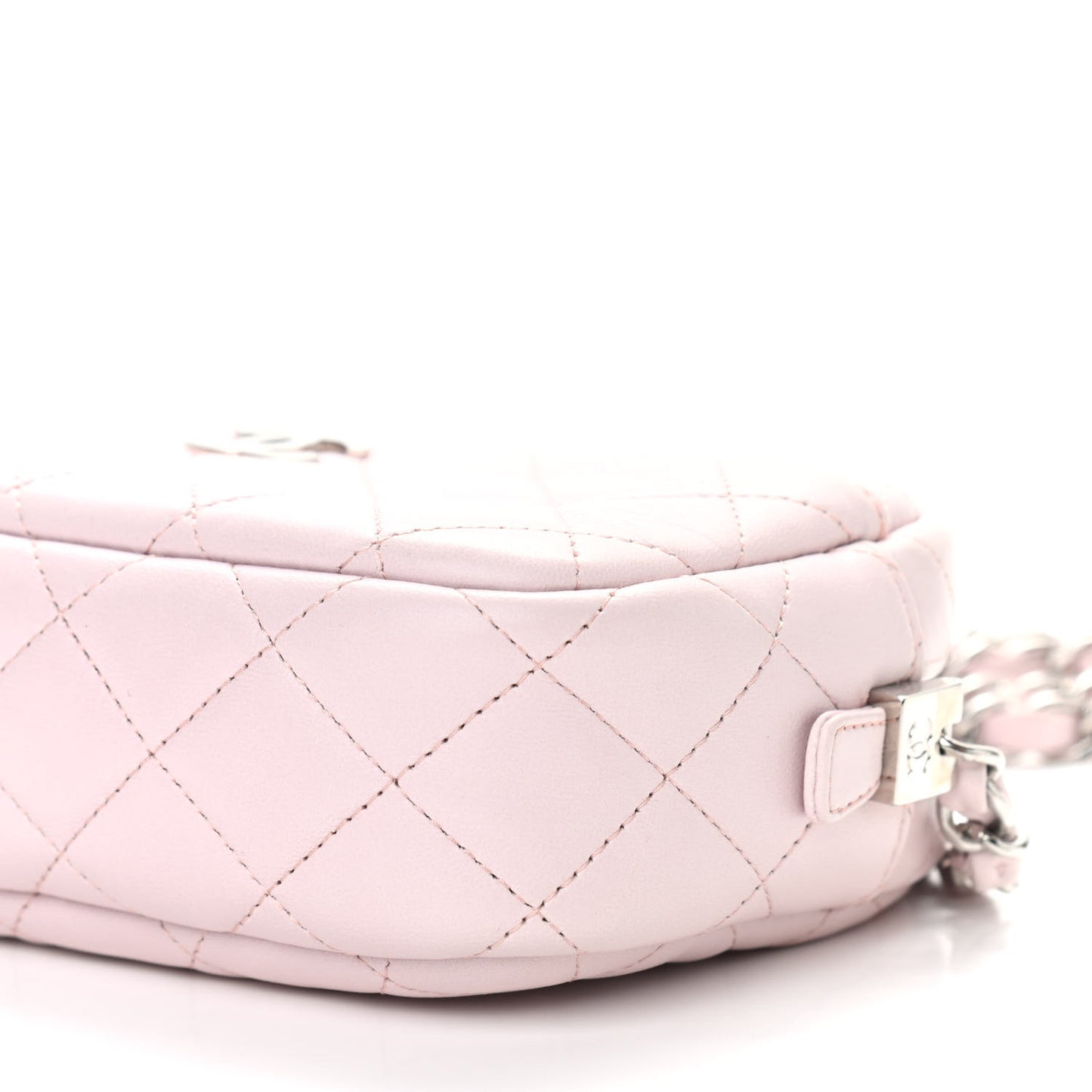 Lambskin Quilted Small Timeless Camera Case Light Pink
