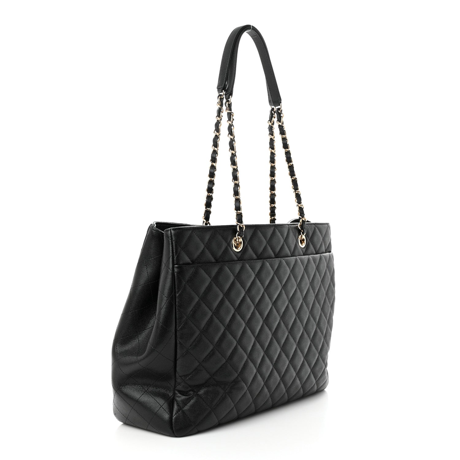 Chanel Caviar Quilted Large Shopping Tote Black 3 of 10