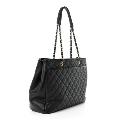 Chanel Caviar Quilted Large Shopping Tote Black 3 of 10