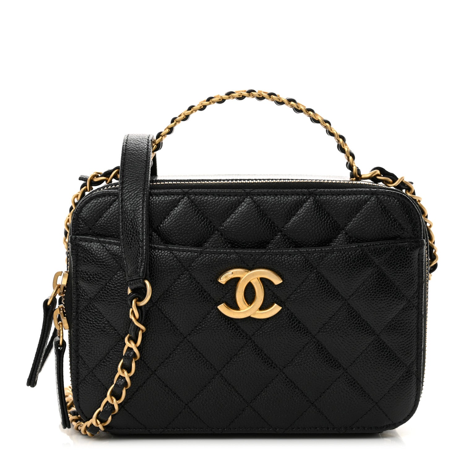 Chanel Caviar Quilted Small Pick Me Up Vanity Case Black 1 of 12