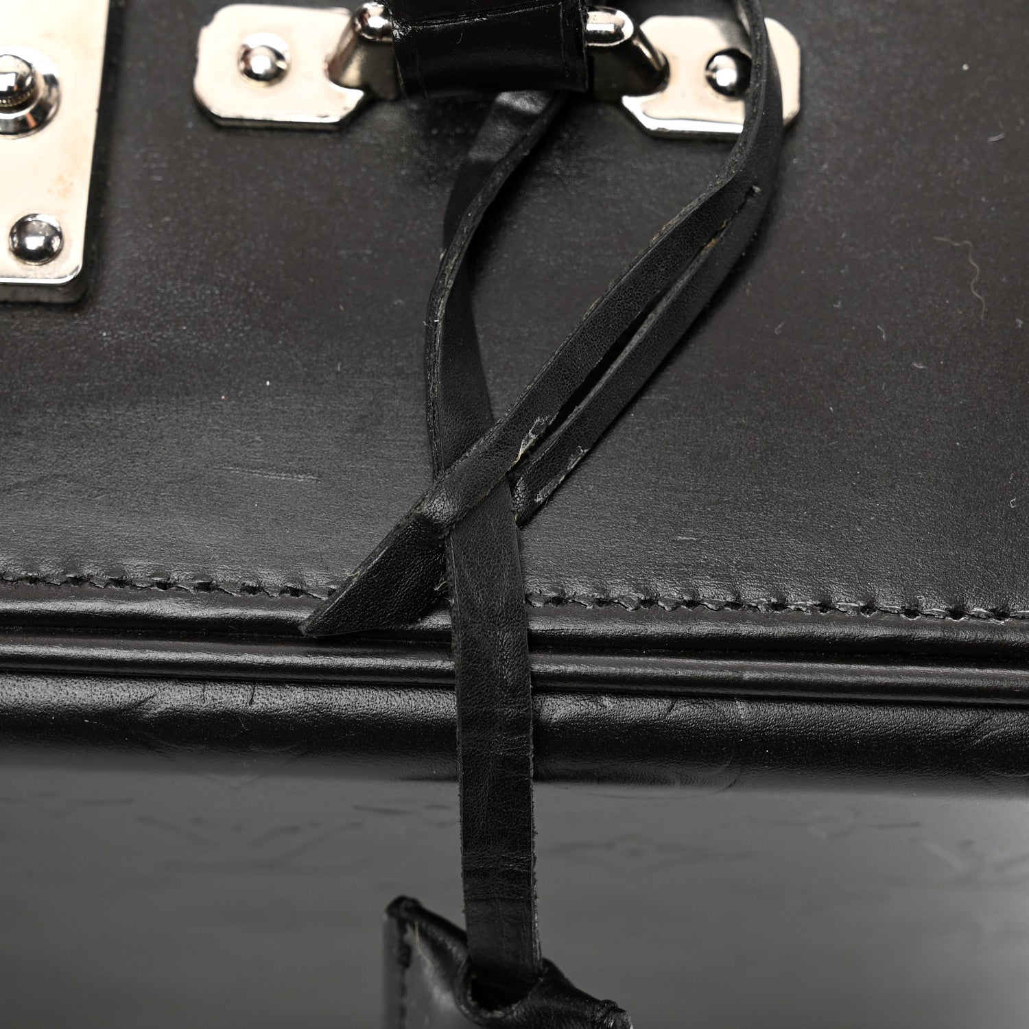 Louis Vuitton Monogram Glace Valisette MM Black 10 of 12