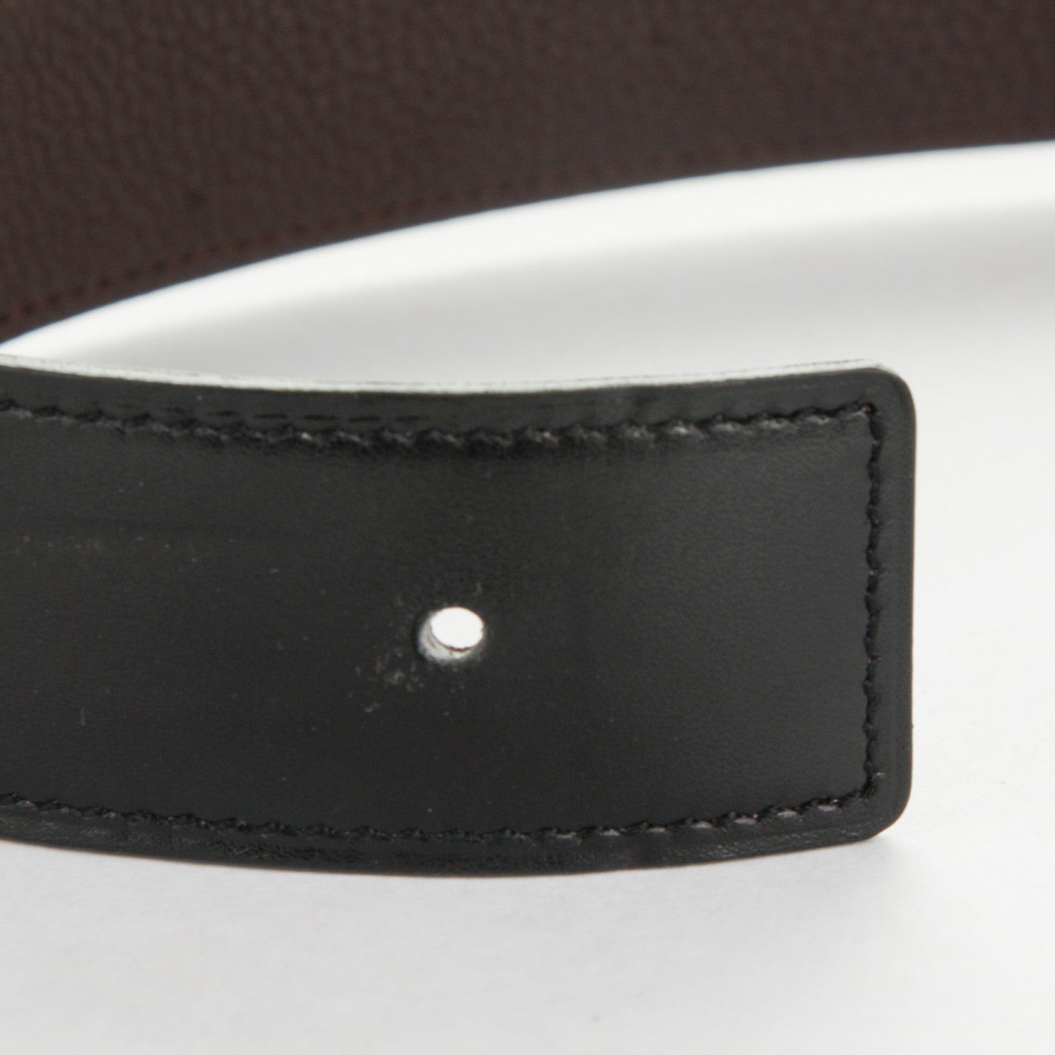 Hermes Box Togo 32mm H Belt 80 Black Chocolate 10 of 10
