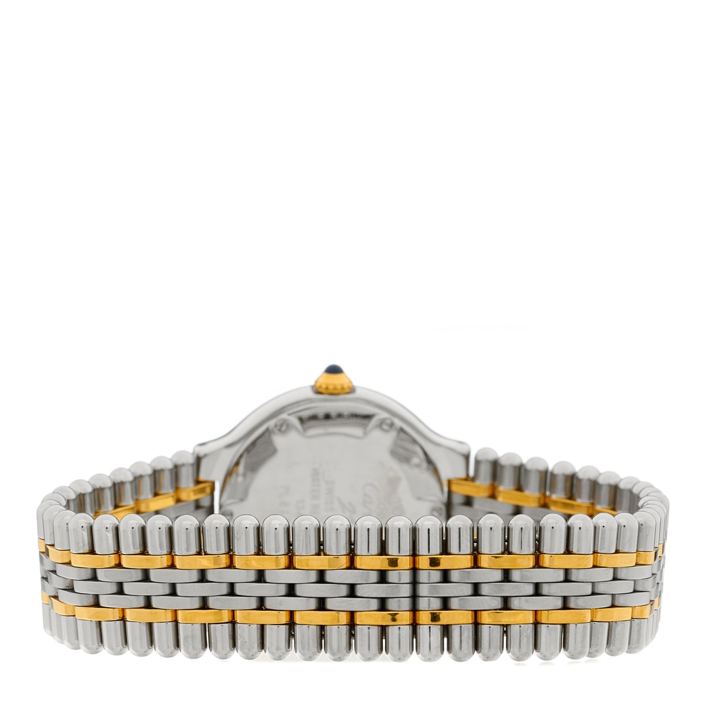 Stainless Steel 18K Yellow Gold 28mm Must De 21 Bullet Link Quartz Watch