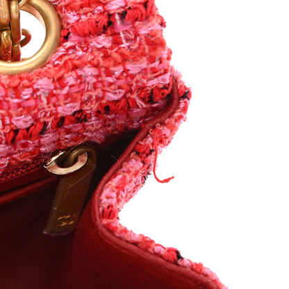 Chanel Tweed Quilted Mini 2.55 Reissue Flap Red Ecru Black 11 of 13