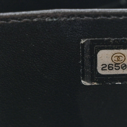 Chanel Caviar Quilted CC Filigree Vanity Clutch With Chain Beige Black 7 of 13