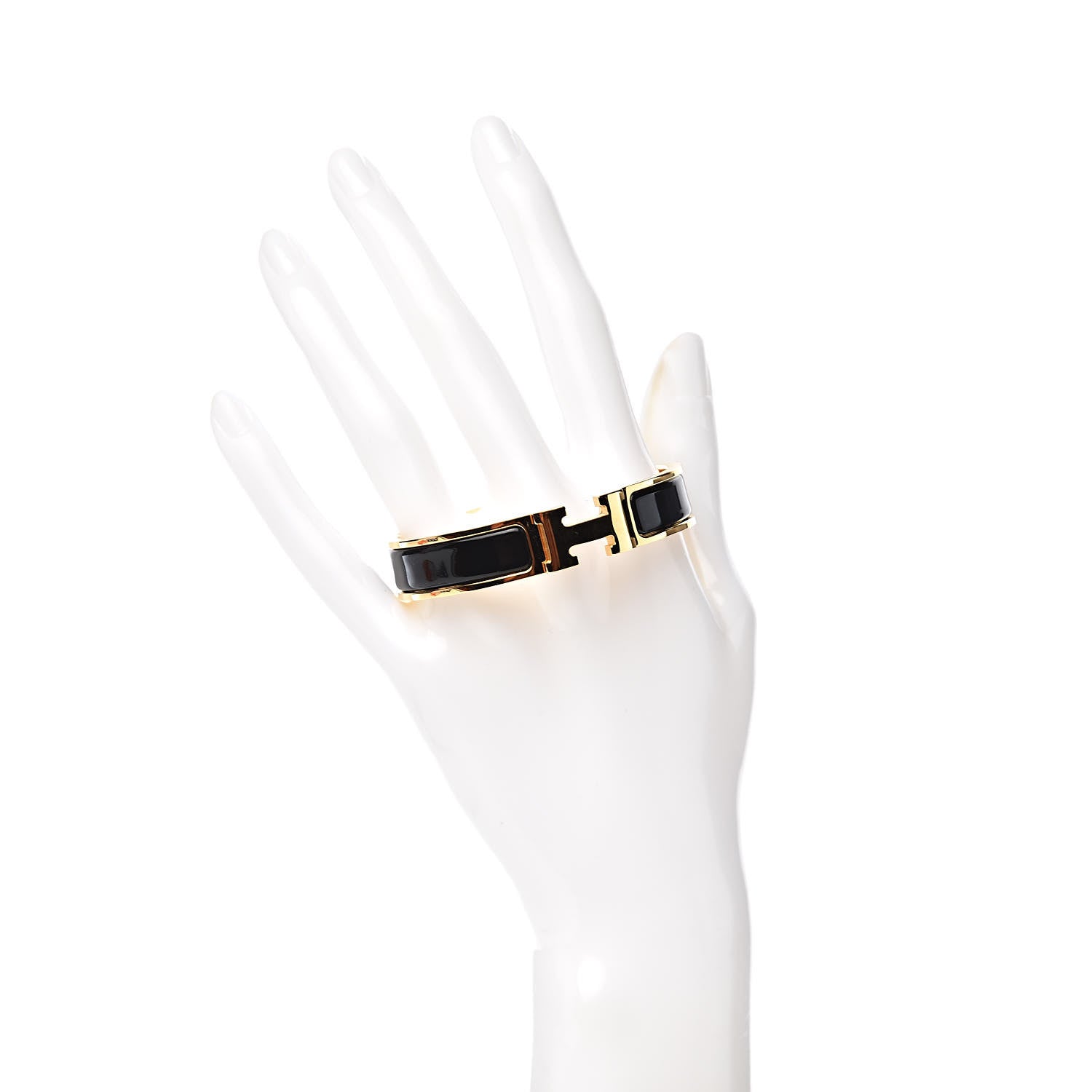 Hermes Enamel Narrow Clic Clac H Bracelet PM Black 2 of 5