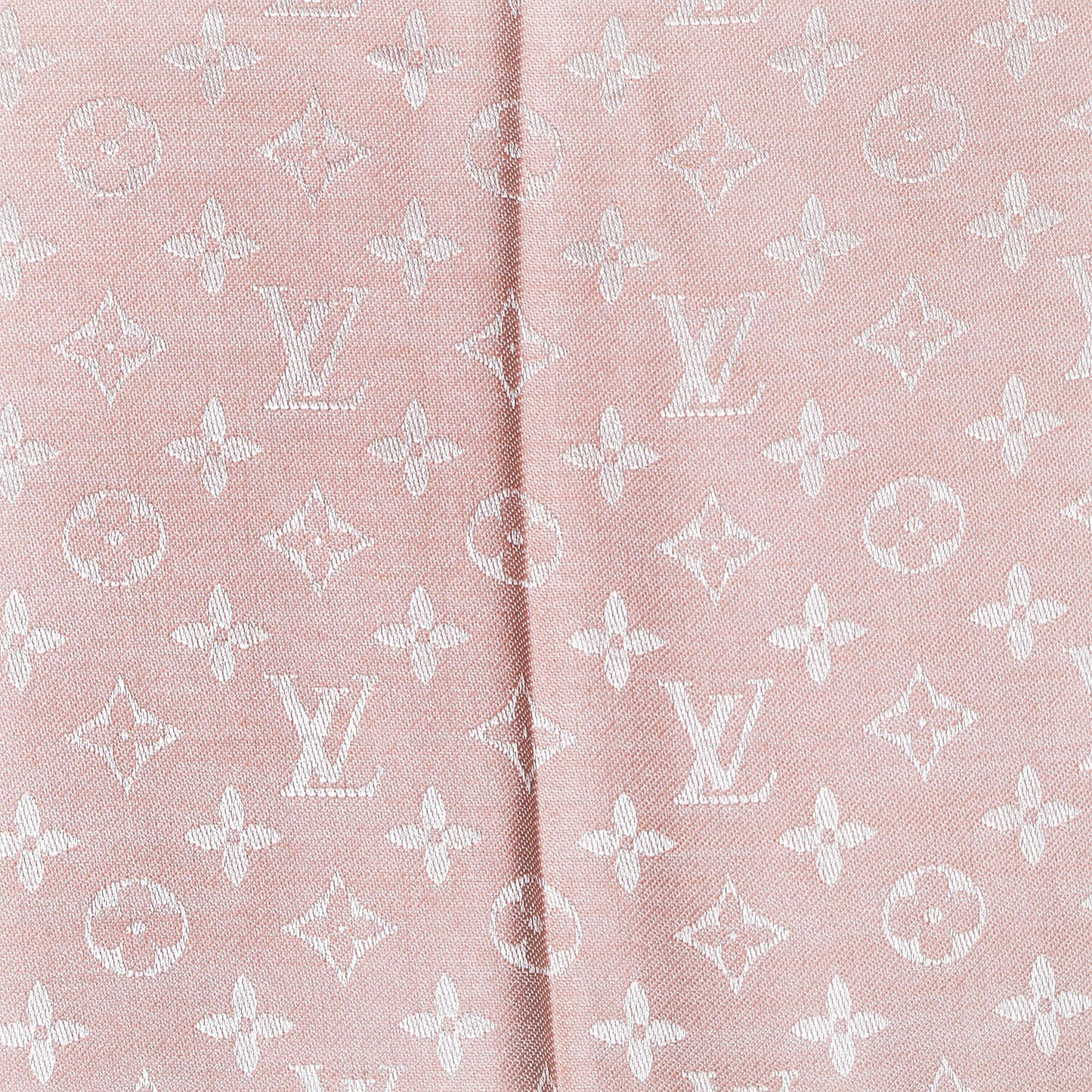 Silk Wool Monogram Denim Shawl Rose