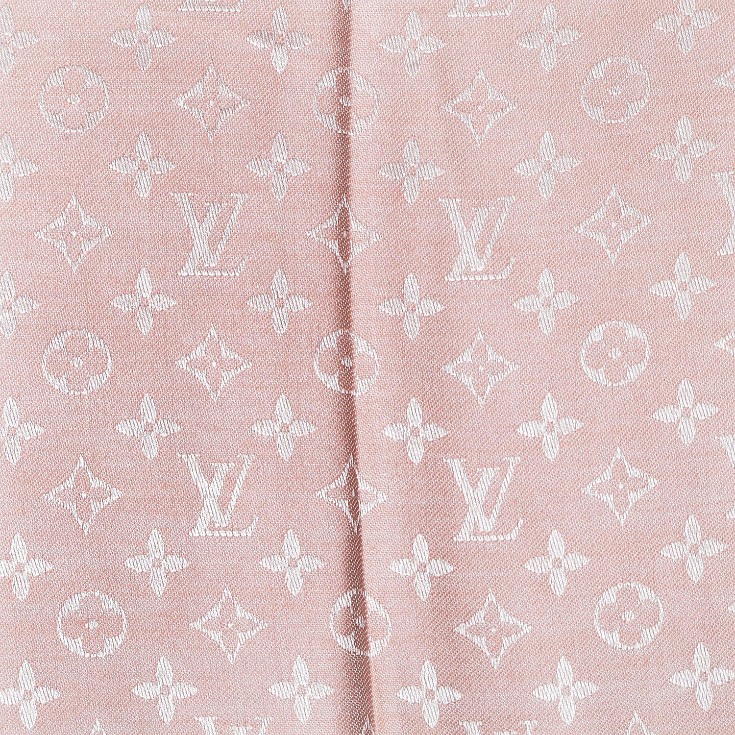 Louis Vuitton Silk Wool Monogram Denim Shawl Rose 1 of 4
