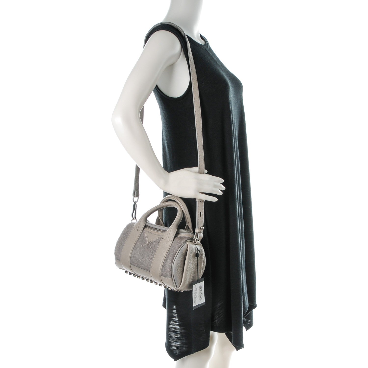 Alexander Wang Calf Hair Mini Rockie Pewter Rhodium Hardware 2 of 8