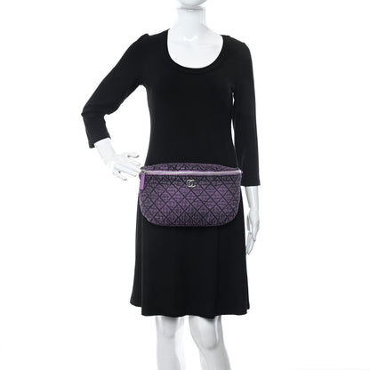 Chanel Denim Quilted Denimpression Waist Bag Purple 2 of 10
