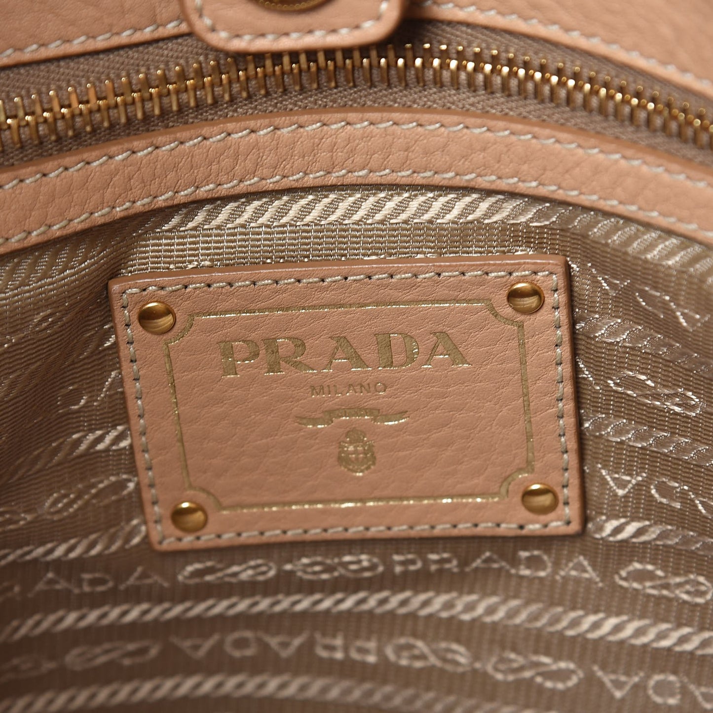 Vitello Daino Side Pocket Tote Naturale