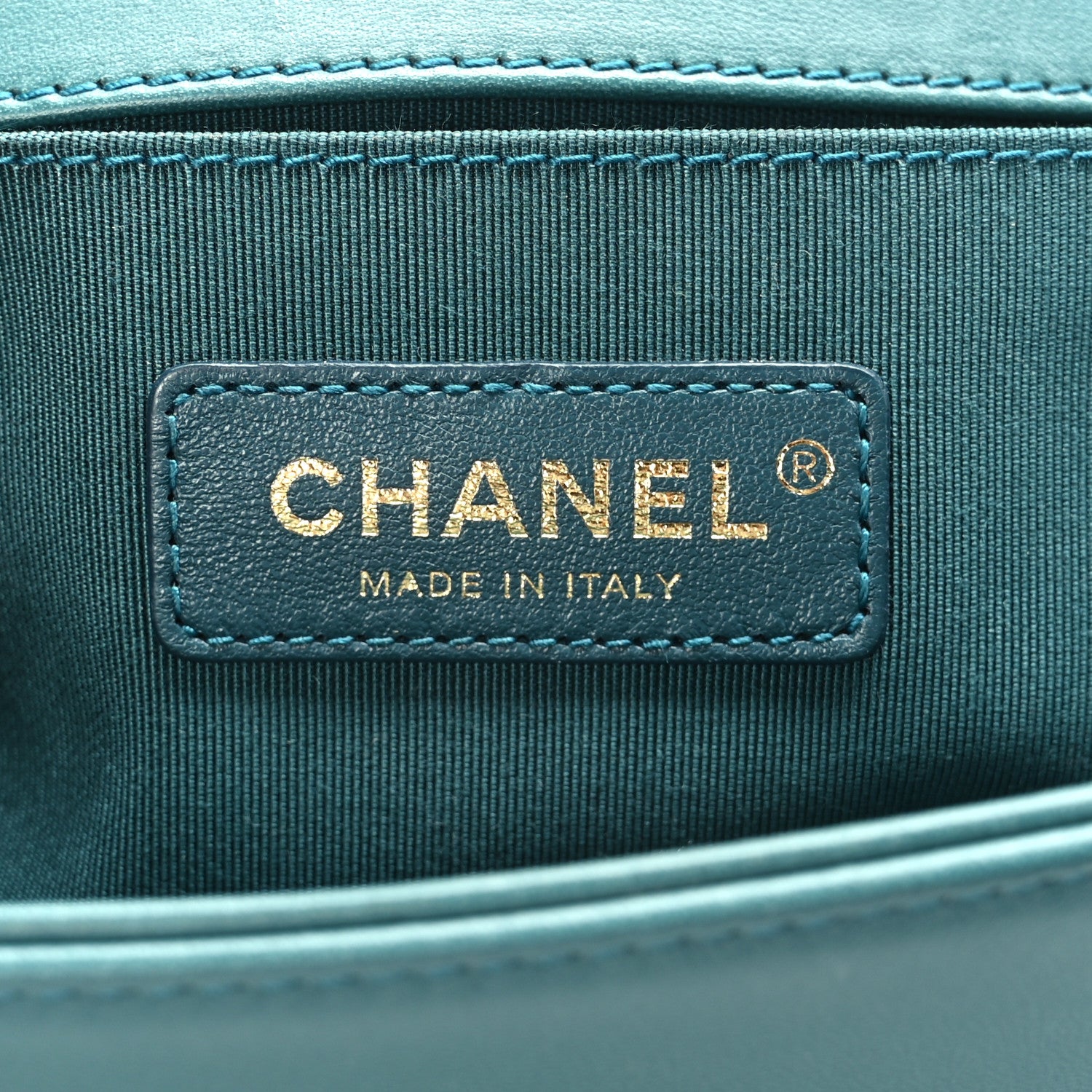 Chanel Velvet Chevron Quilted Medium Boy Flap Peacock Blue 7 of 9