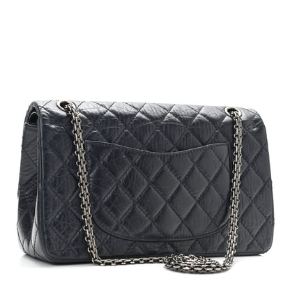 Chanel Aged Calfskin Quilted 2.55 Reissue 226 Flap Navy Blue 3 of 9
