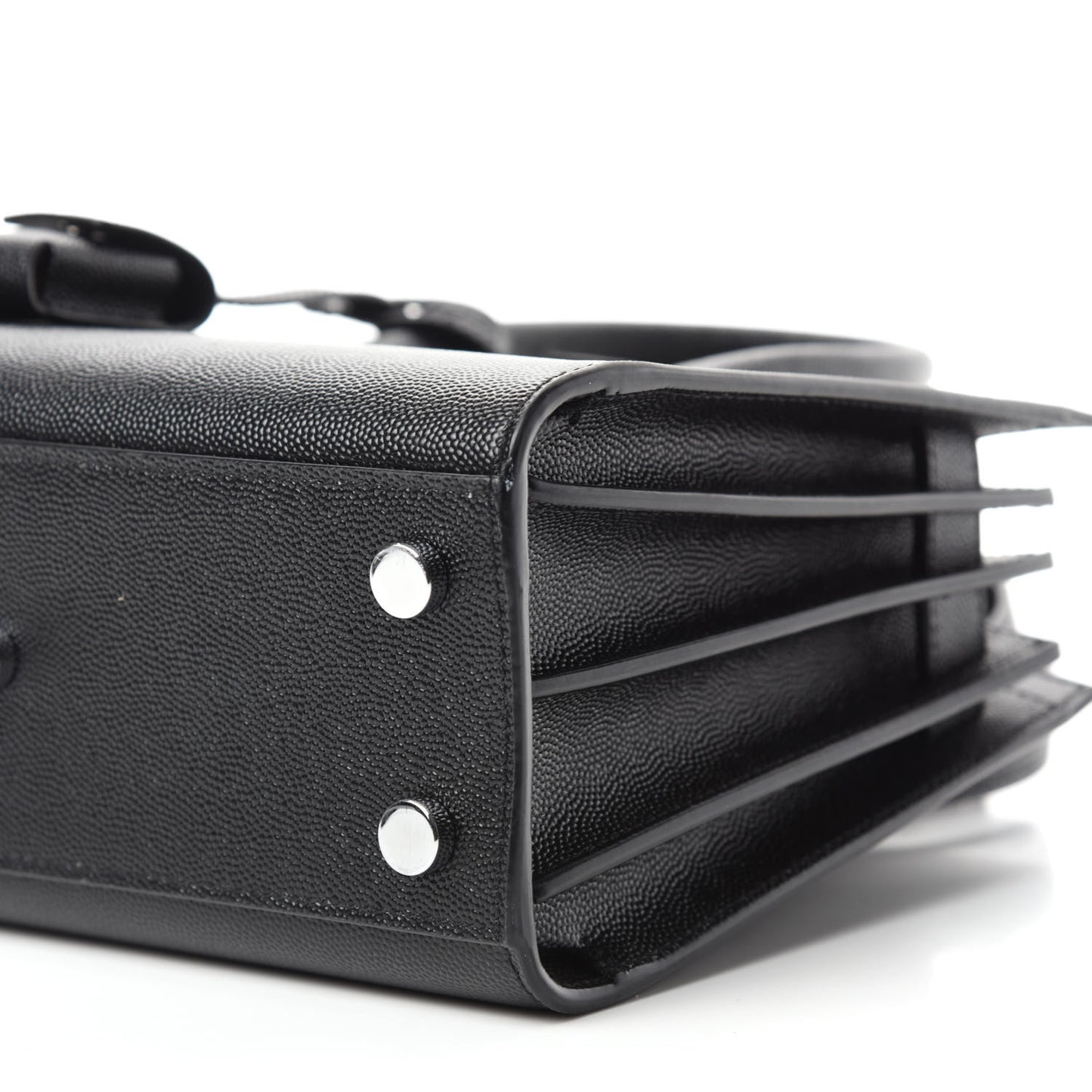 Grained Calfskin Nano Sac De Jour Black