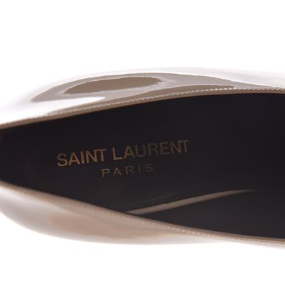 Saint Laurent Patent Calfskin Teddy High Vamp 105 Pumps 39 White 9 of 10