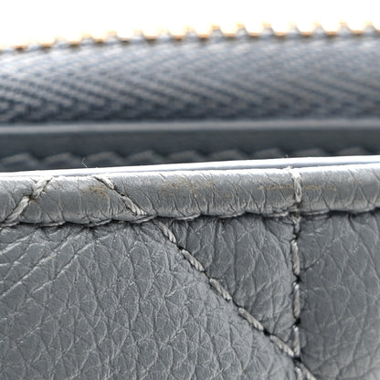 Christian Dior Grained Calfskin Supple Cannage Caro Scarlet Zipped Wallet Cloud Blue 11 of 11