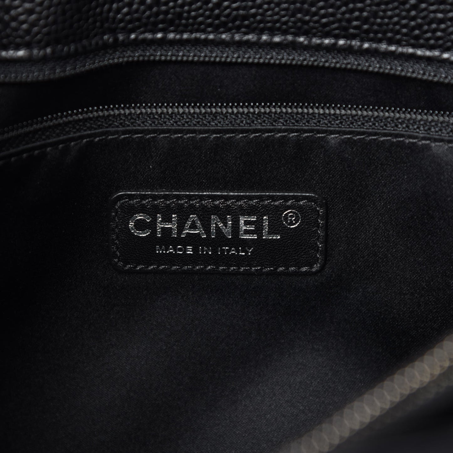 Caviar Quilted Grand Shopping Tote GST Black