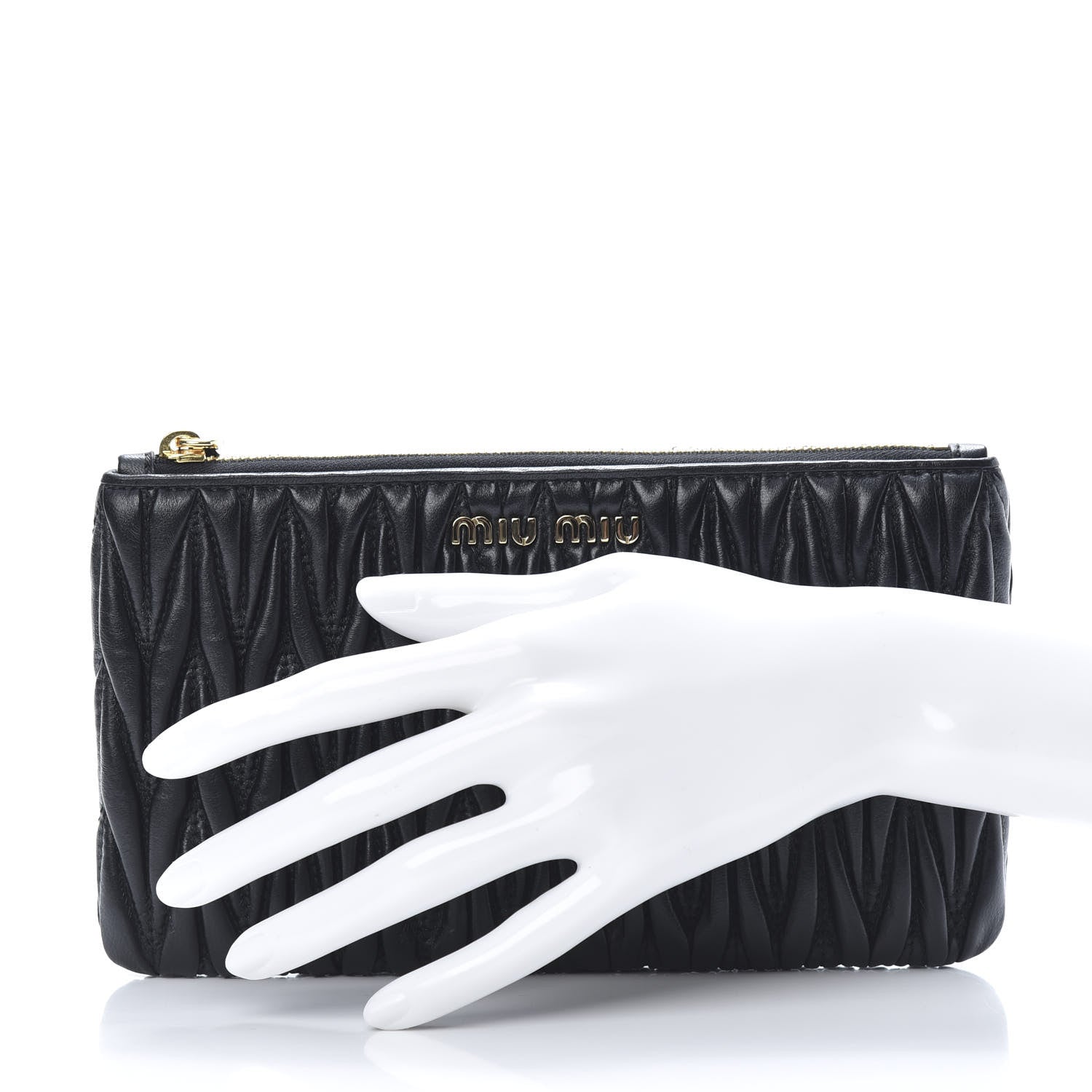 Miu Miu Nappa Matelasse Lux Pouch Nero Black 2 of 9