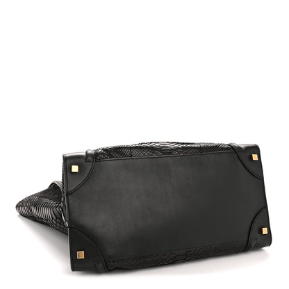 Celine Snakeskin Large Luggage Black 4 of 15