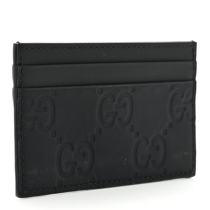 Gucci Rubber Effect GG Embossed Card Holder Black 3 of 6