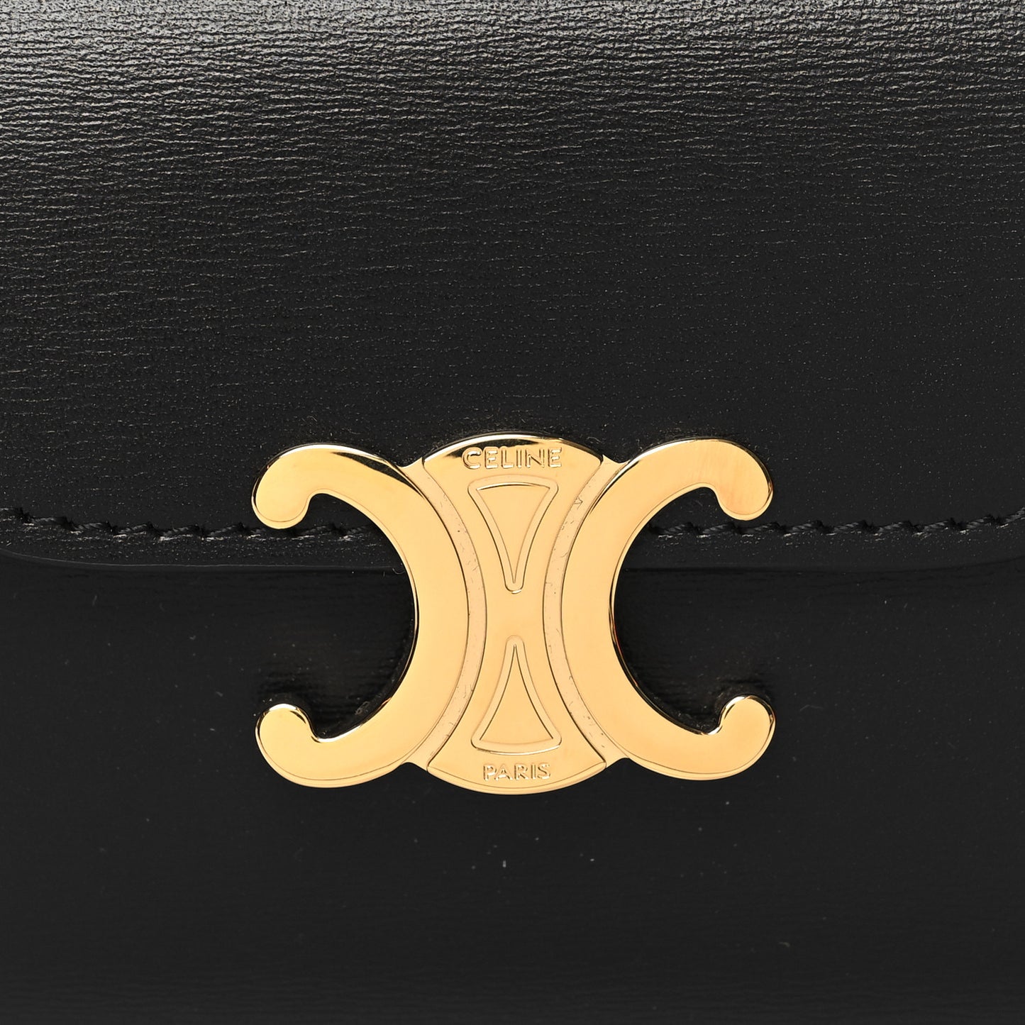 Shiny Smooth Lambskin Small Triomphe Wallet Black