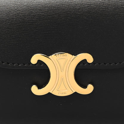 Celine Shiny Smooth Lambskin Small Triomphe Wallet Black 9 of 9