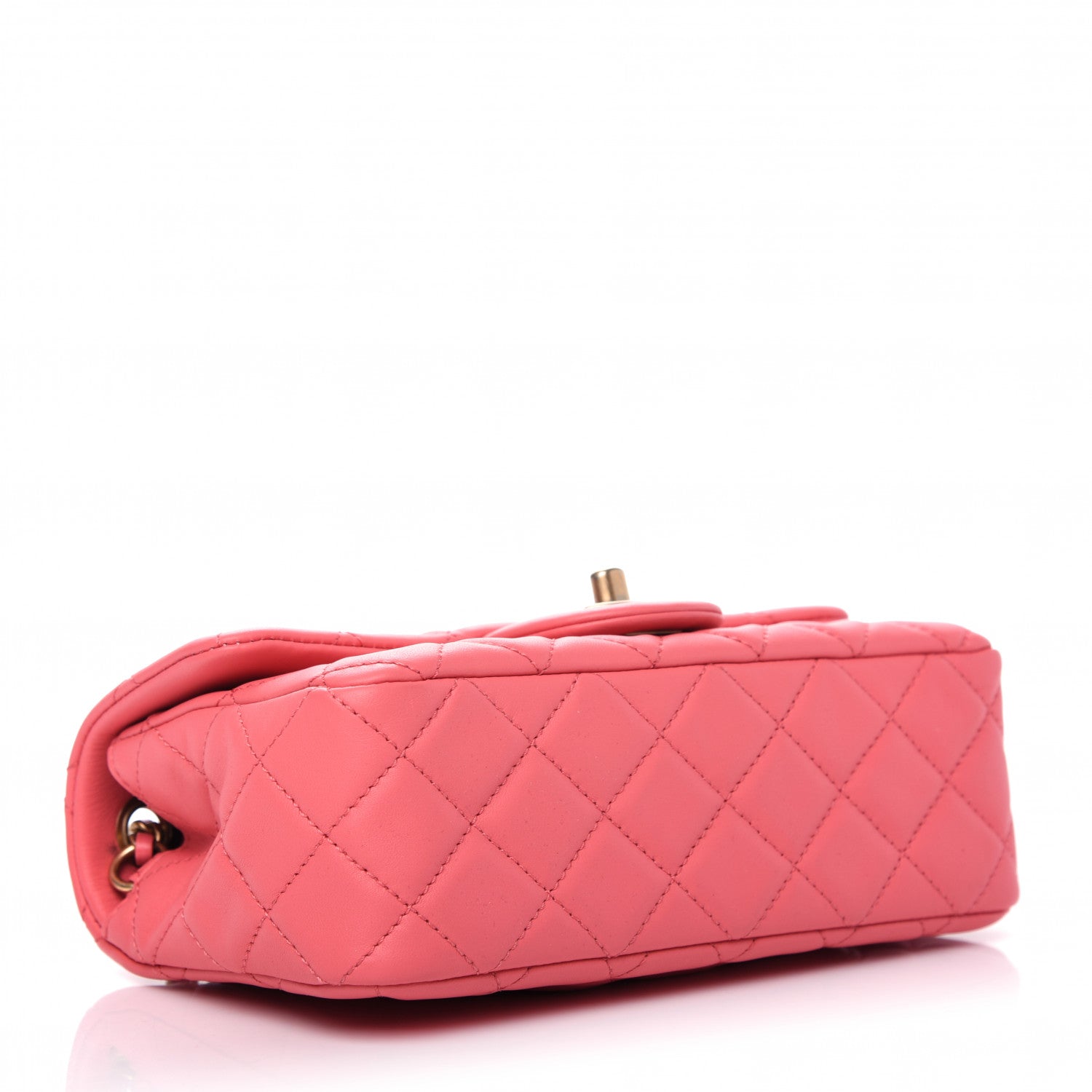Chanel Lambskin Quilted Mini Rectangular Pearl Crush Flap Pink 4 of 9