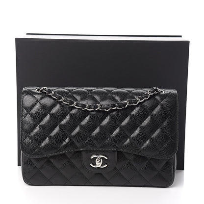Chanel Caviar Quilted Jumbo Double Flap Black 12 of 12