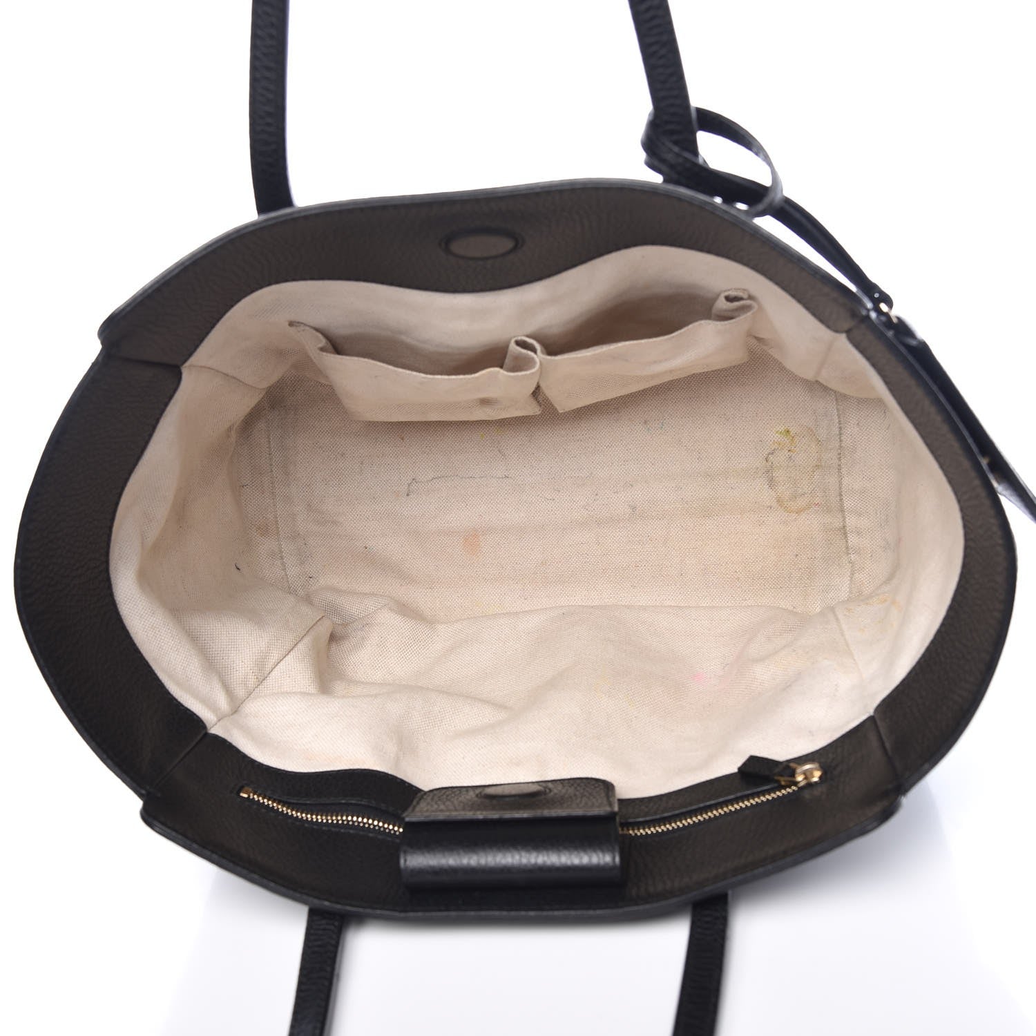 Gucci Pebbled Calfskin Small Swing Tote Black 5 of 14