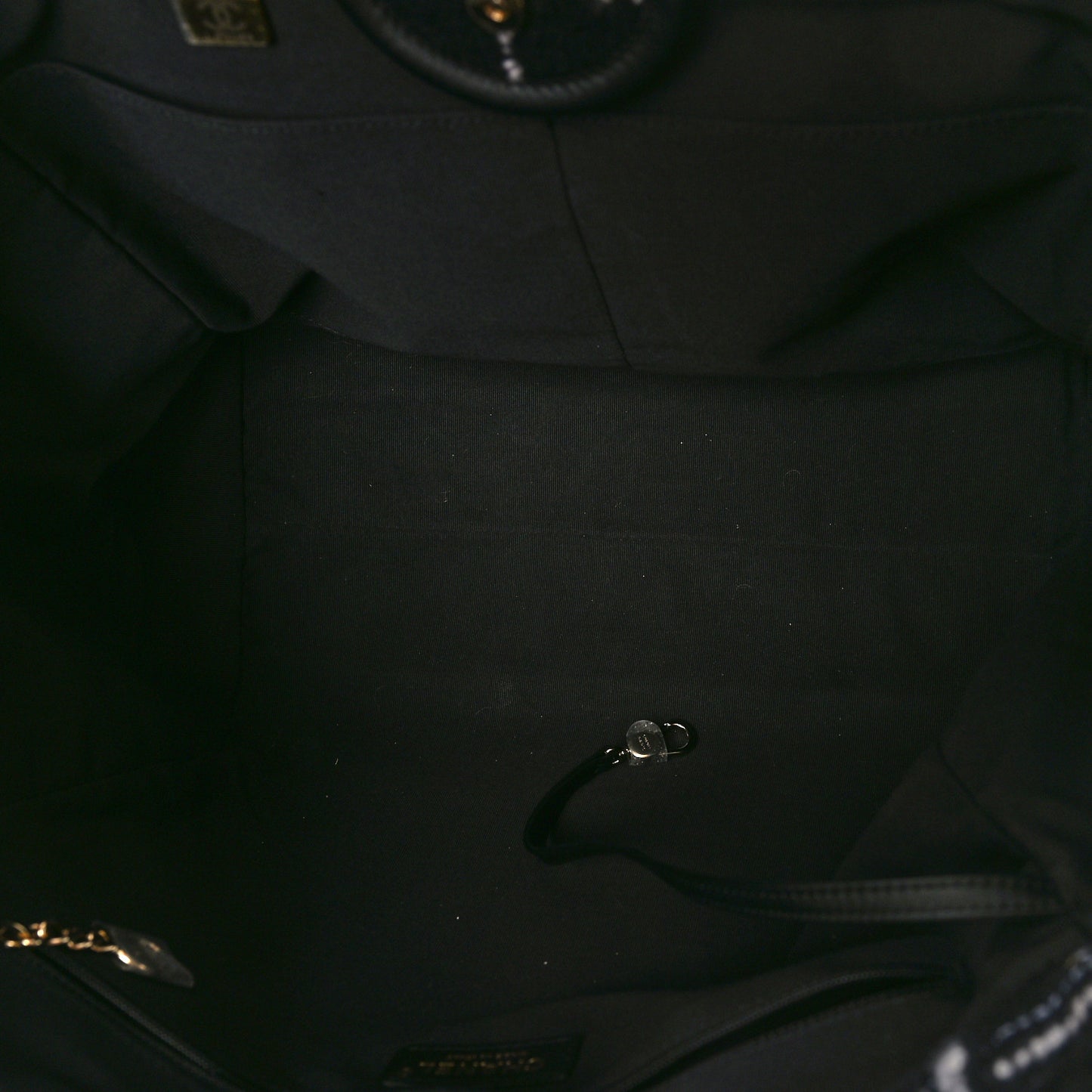 Tweed Medium Deauville Tote Black White Multicolor