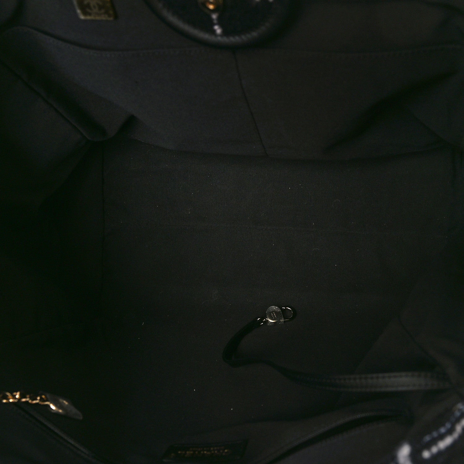 Chanel Tweed Medium Deauville Tote Black White Multicolor 6 of 10