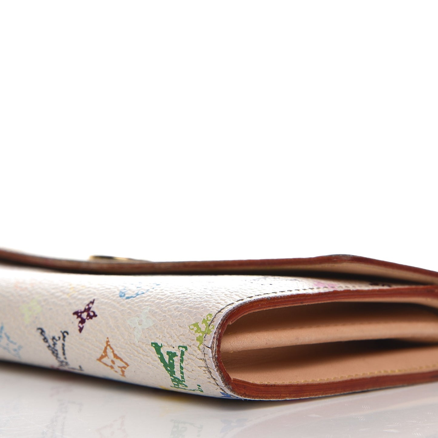 Monogram Multicolor Sarah Wallet White