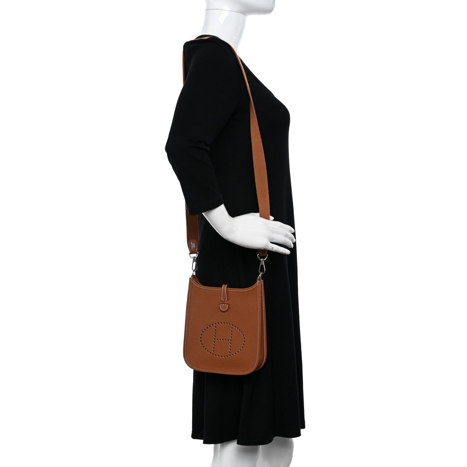 Hermes Taurillon Clemence Evelyne TPM Gold 2 of 11