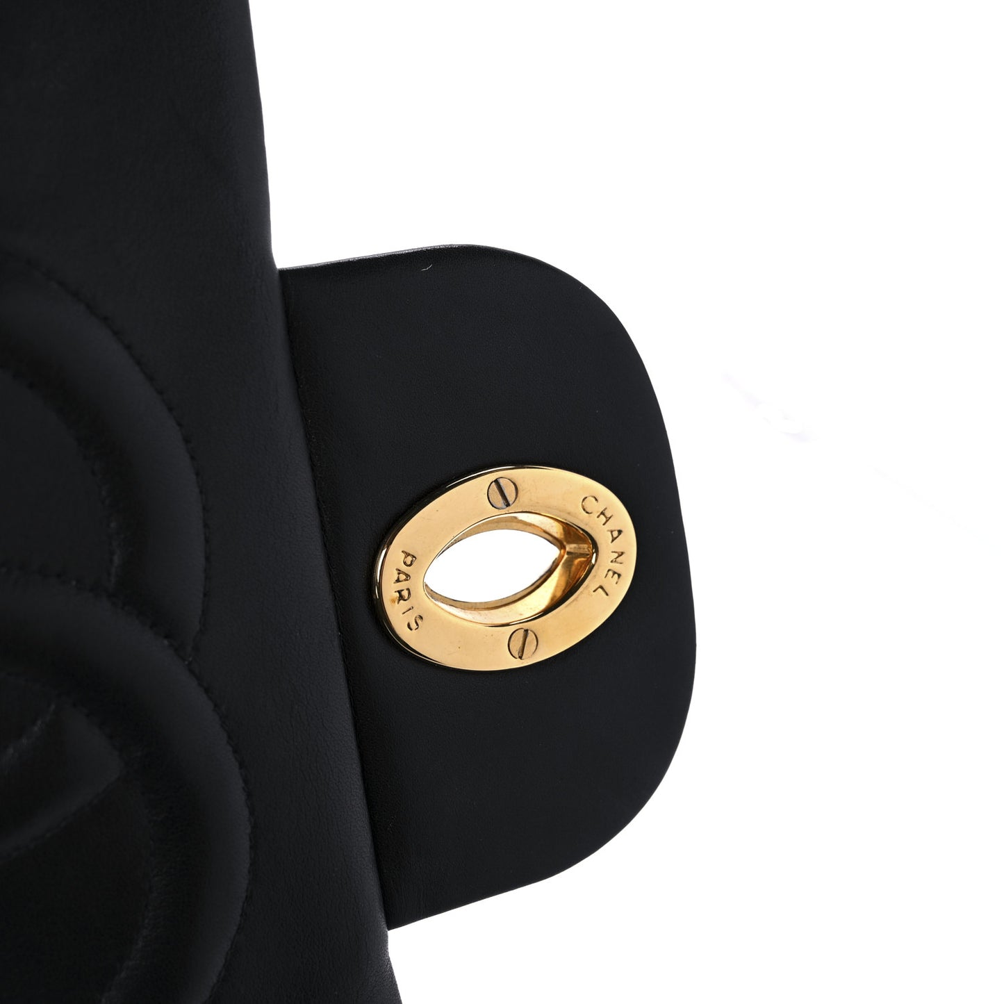 Lambskin Quilted XL Jumbo Single Flap Black