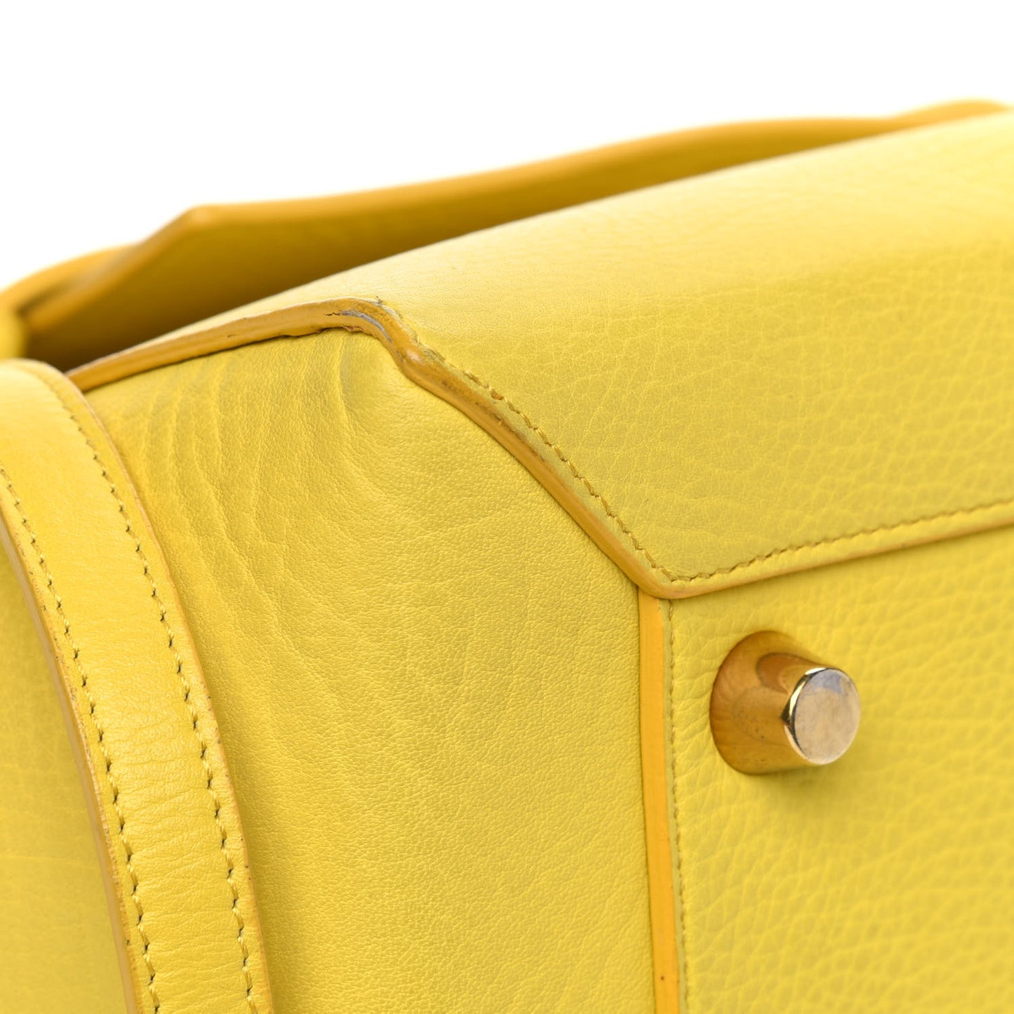 Elephant Calfskin Mini Belt Bag Sun Yellow
