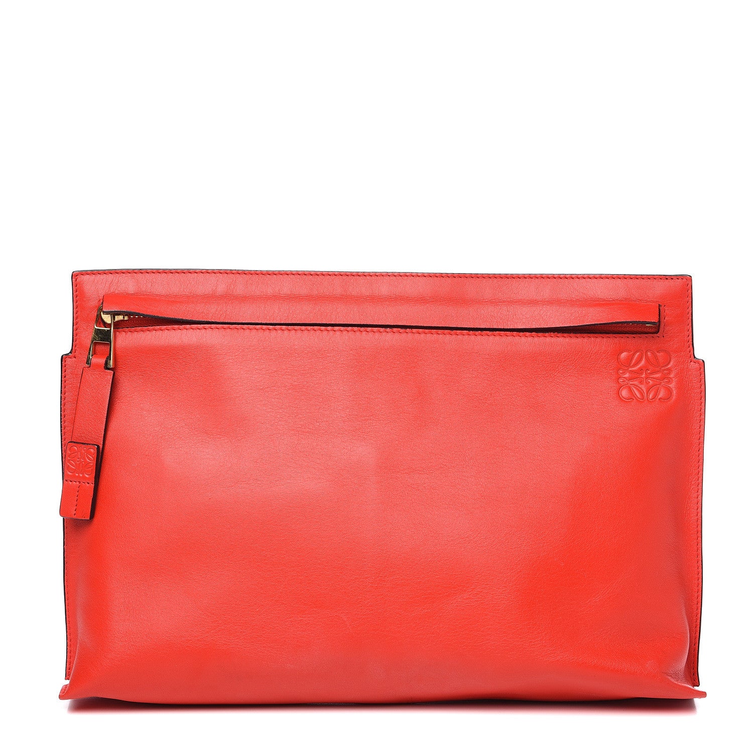 Loewe Calfskin T Pouch Red 1 of 7