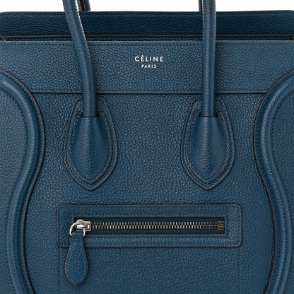 Celine Drummed Calfskin Micro Luggage Orage 8 of 12