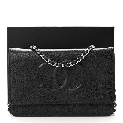 Chanel Caviar Timeless CC Wallet on Chain WOC Black 12 of 12