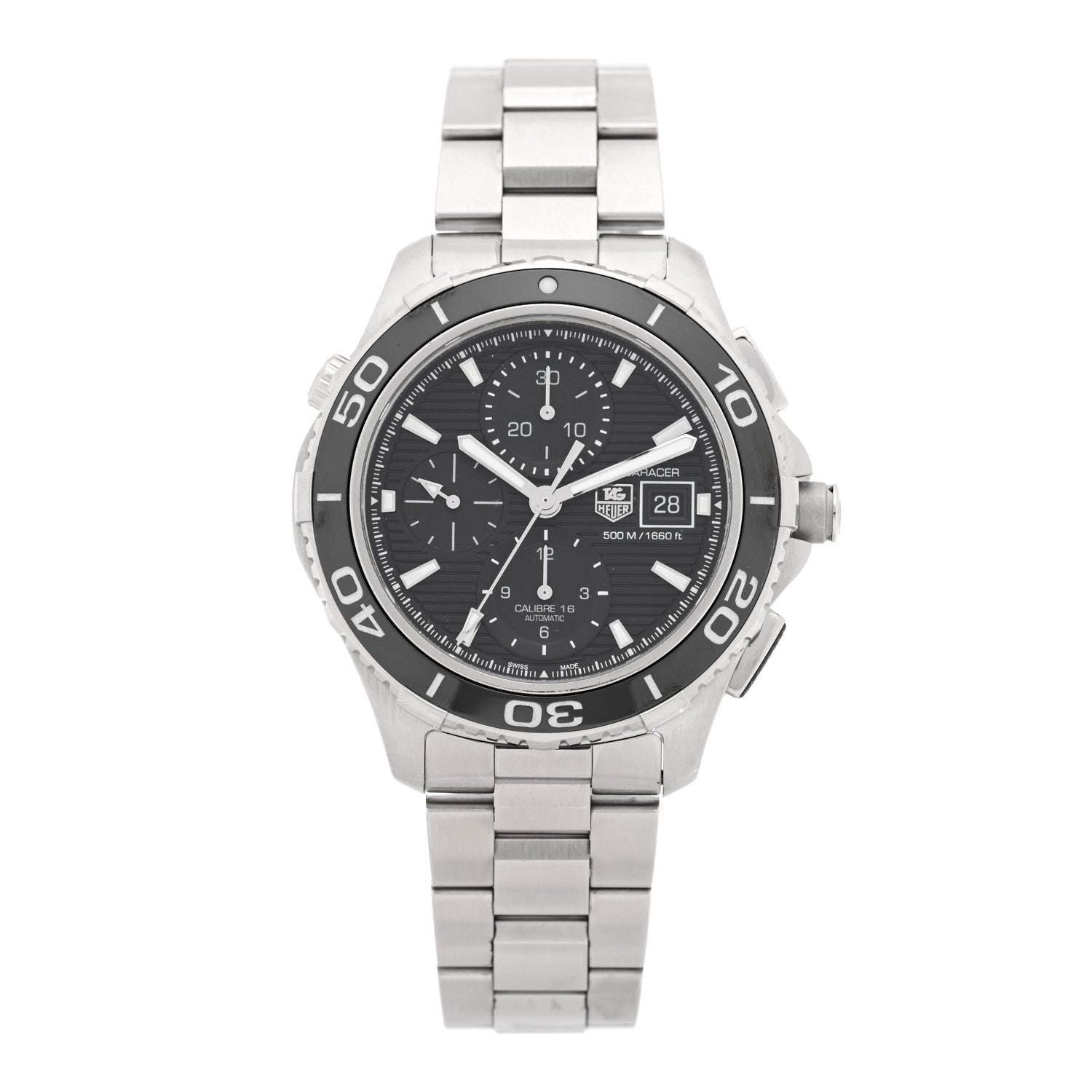 Tag Heuer Stainless Steel 43mm Aquaracer 500M Automatic Watch Black CAK2110 1 of 5