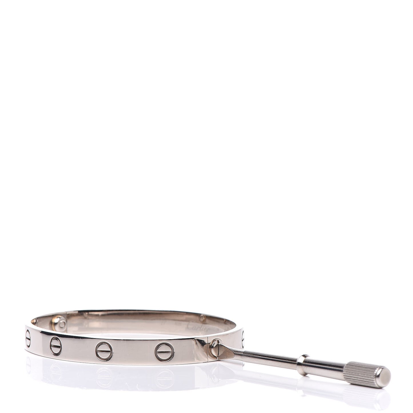 18K White Gold LOVE Bracelet 17