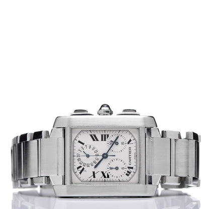 Cartier Stainless Steel 28mm Tank Francaise Chrono Reflex Quartz Watch 3 of 9