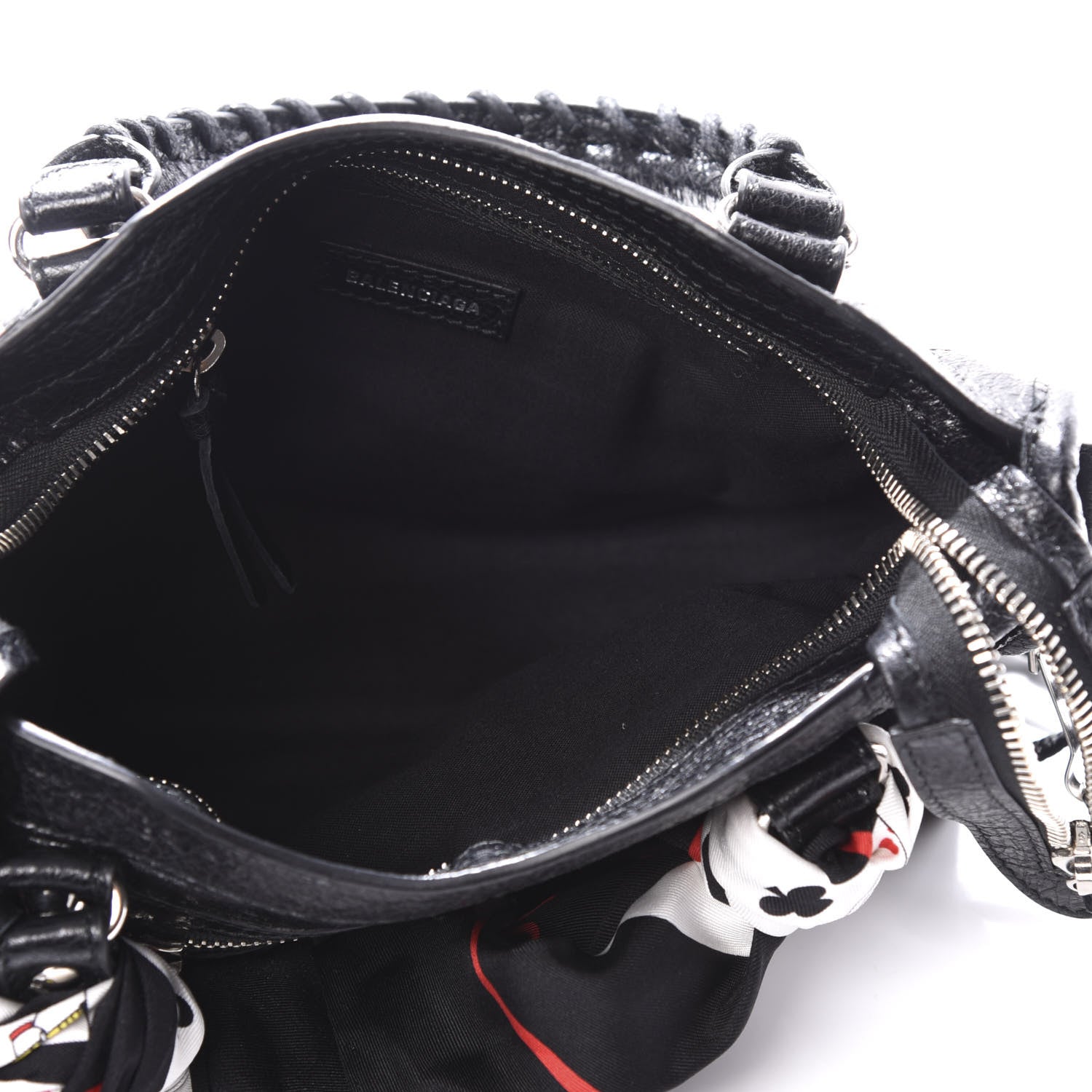 Balenciaga Agneau Classic Silver Hardware Mini S City Scarf Black 6 of 10