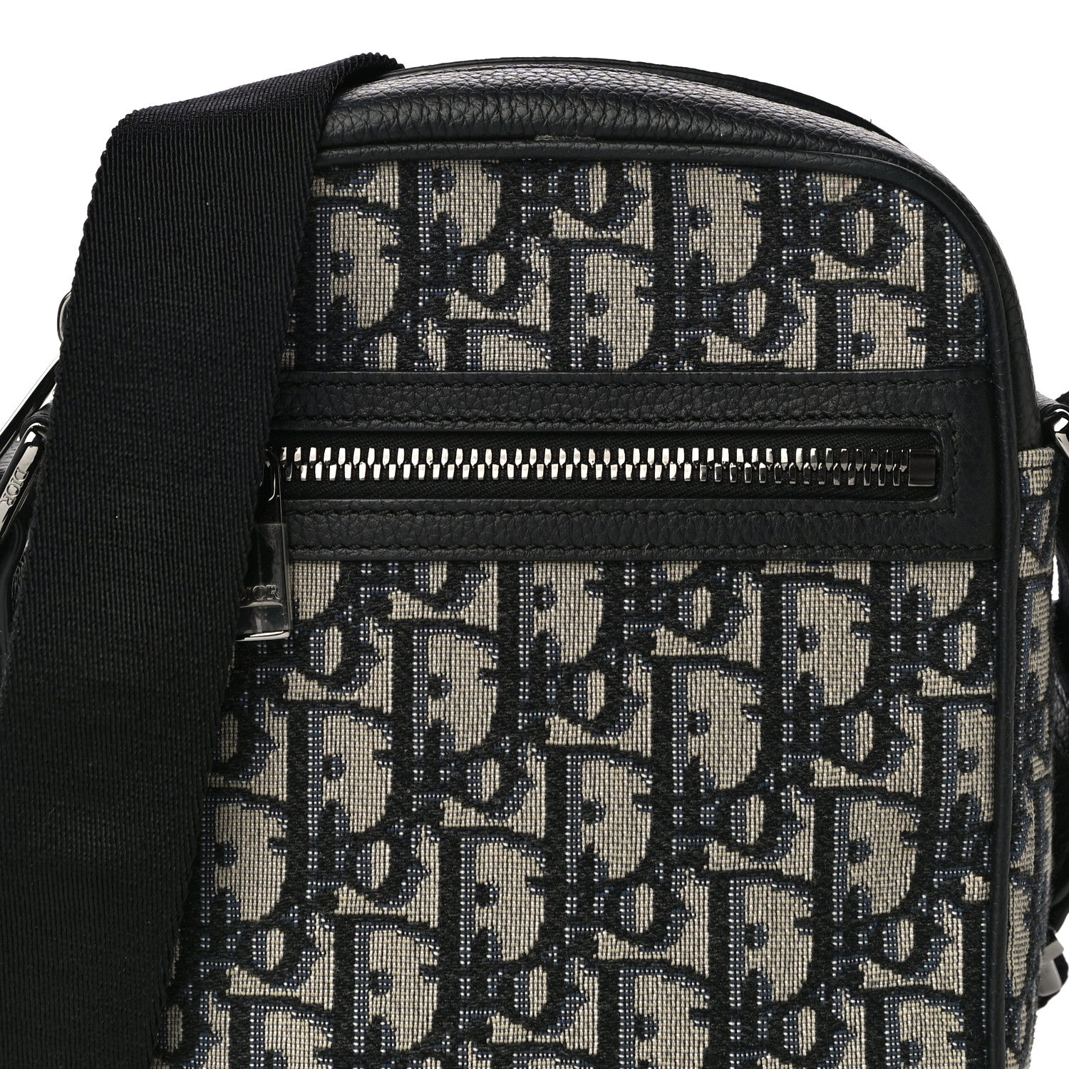 Christian Dior Oblique Messenger Pouch Beige Black 8 of 11