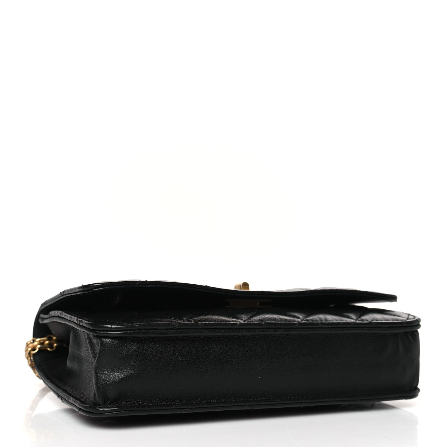 Chanel Aged Calfskin Quilted Reissue Wallet On Chain WOC Black 4 of 8