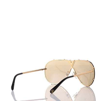 Louis Vuitton Metal LV Drive Sunglasses Z0897W Black Gold 4 of 8