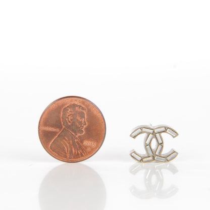 Chanel Baguette Crystal CC Earrings Silver 2 of 4