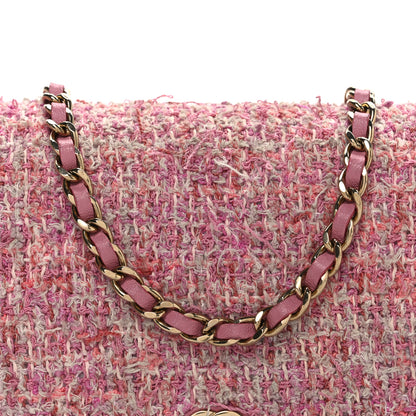 Chanel Tweed Quilted Wallet On Chain WOC Pink 8 of 10