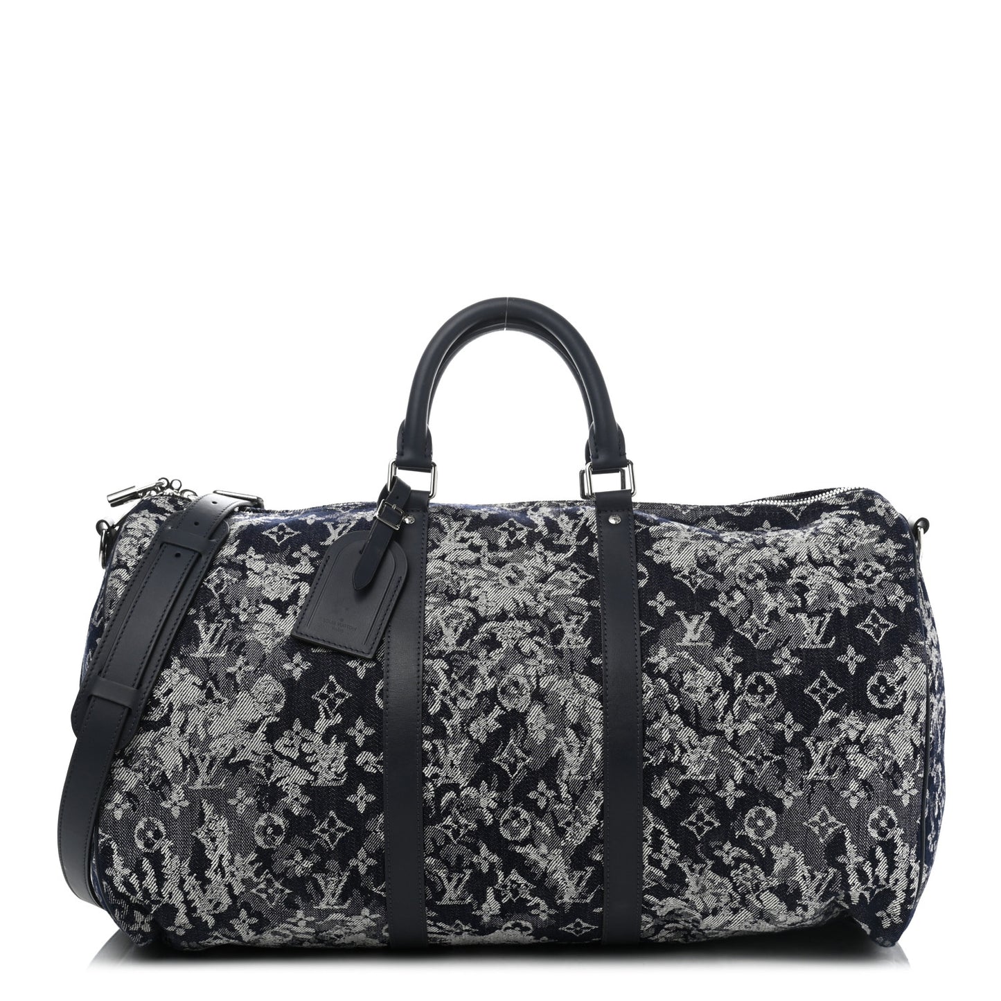 Monogram Tapestry Keepall Bandouliere 50 Bleu